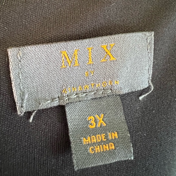 Mix by 41 Hawthorne Plus Size 3X Black V Neck Cap Sleeve Sheath Dress - Picture 5 of 7